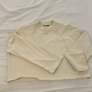 Nike longer crop top long sleeve shirt